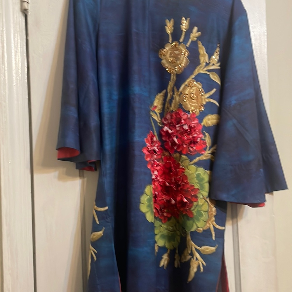 Blue floral print Kurta